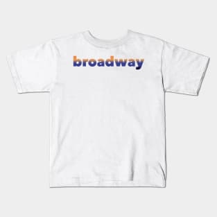 broadway typography heights gradient Kids T-Shirt